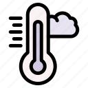 fahrenheit, cloudy, measurement, scale, temperature, thermometer