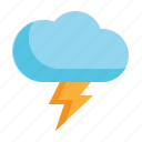 cloud, thunder, lightning, storm, weather icon