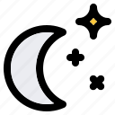 weather, forecast, climate, cloud, bright, moon, night