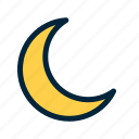 weather, night, moon, crescent