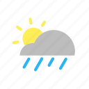 cloud, day, forecast, rain, sun, weather