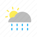 cloud, day, forecast, rain, sun, weather