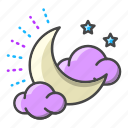 weather, forecast, moon, cloud, night, moonlight