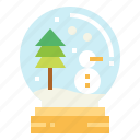 christmas, globe, ornament, snow