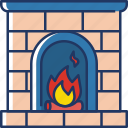 fire, winter, chimney, fireplace, christmas, flame, warm