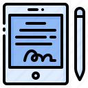 agreement, contract, digital, document, electronic, signature, tablet