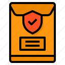 envelope, file, protection, security, shield