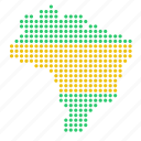 brazil, map, location, brazilian, country