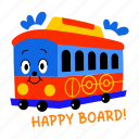 cute tram, travel, train, locomotive, public transport