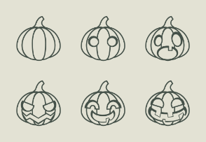 Halloween pumpkins (line)