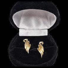 Estate 14K Gold Drop Earring Jackets