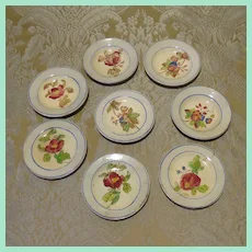 Set of 8 Miniature Faience Plates - 19th Century - Set #1