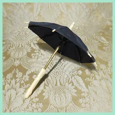 Extra-Small Antique Umbrella / Parasol for French Fashion - Midnight Blue