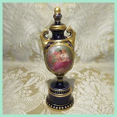 Dark and Elegant Lidded Urn for Antique Doll Display