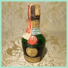 Ornate Miniature French Liquor Bottle for French Fashion Display