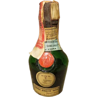 Ornate Miniature French Liquor Bottle for French Fashion Display