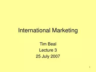 International Marketing