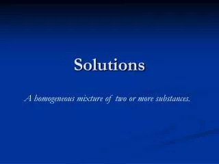 Solutions