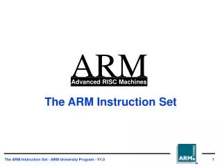 The ARM Instruction Set