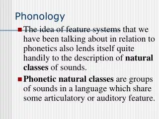 Phonology