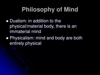 Philosophy of Mind