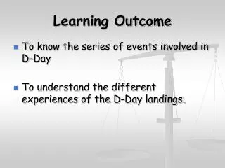 Learning Outcome