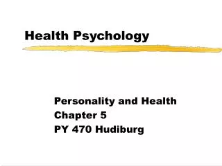 Health Psychology