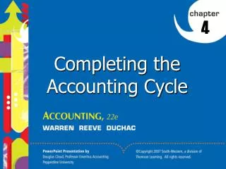 Completing the Accounting Cycle