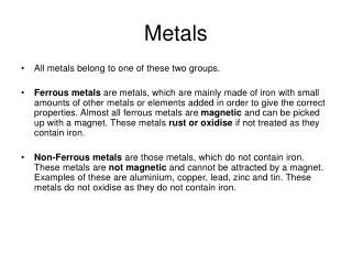 Metals