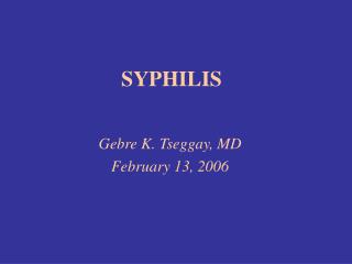 SYPHILIS