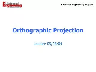 Orthographic Projection