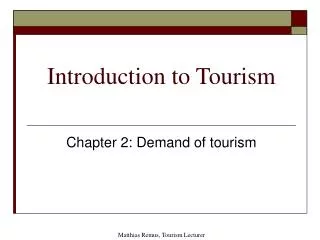 Introduction to Tourism