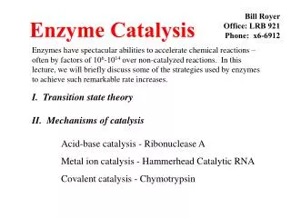 Enzyme Catalysis