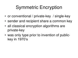 Symmetric Encryption