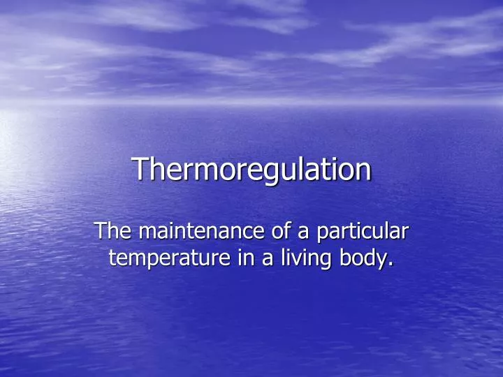 thermoregulation