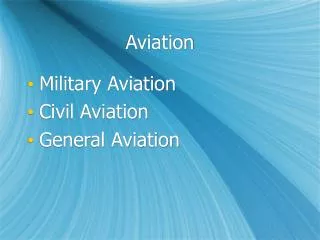 Aviation