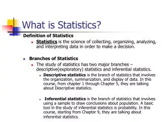 What is Statistics?