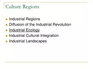 Culture Regions