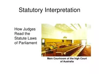 Statutory Interpretation