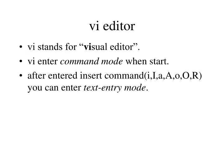 vi editor