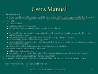 Users Manual