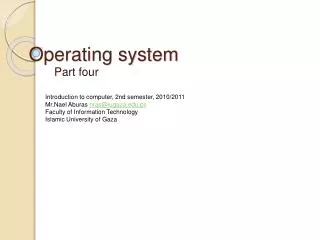 Operating system