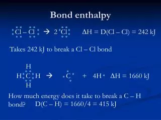 Bond enthalpy