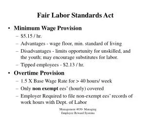 Fair Labor Standards Act