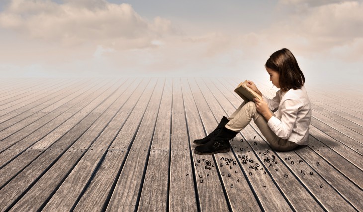 girl reading book