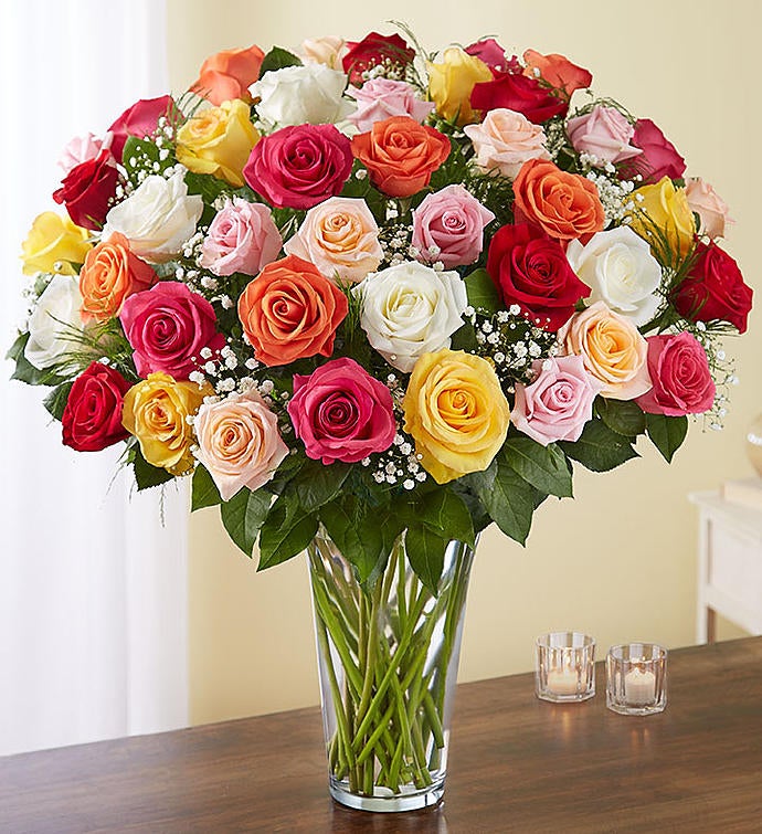 Ultimate Elegance™ Long Stem Assorted Roses | 1800flowers.com - 161775