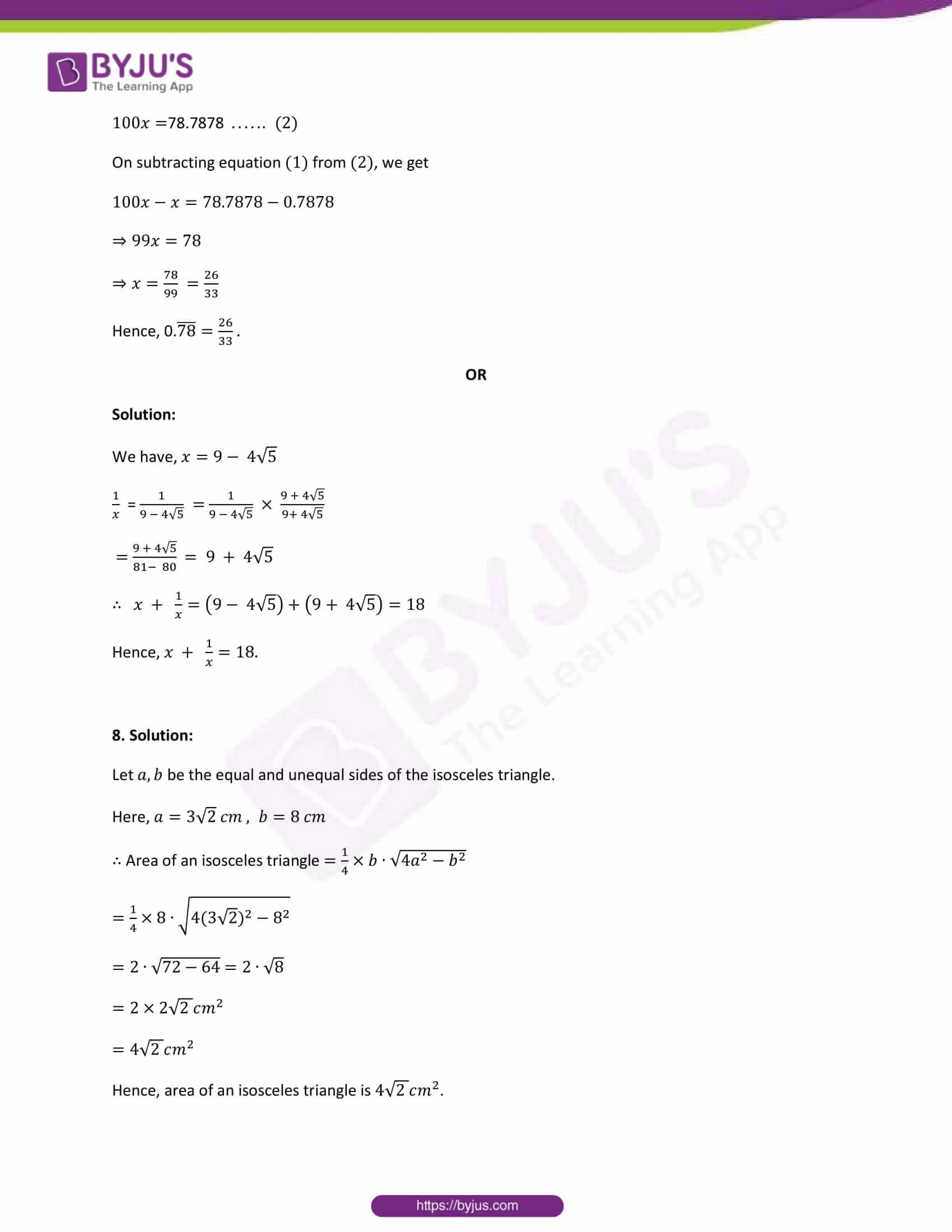 cbse sample paper solution class 9 maths set 1