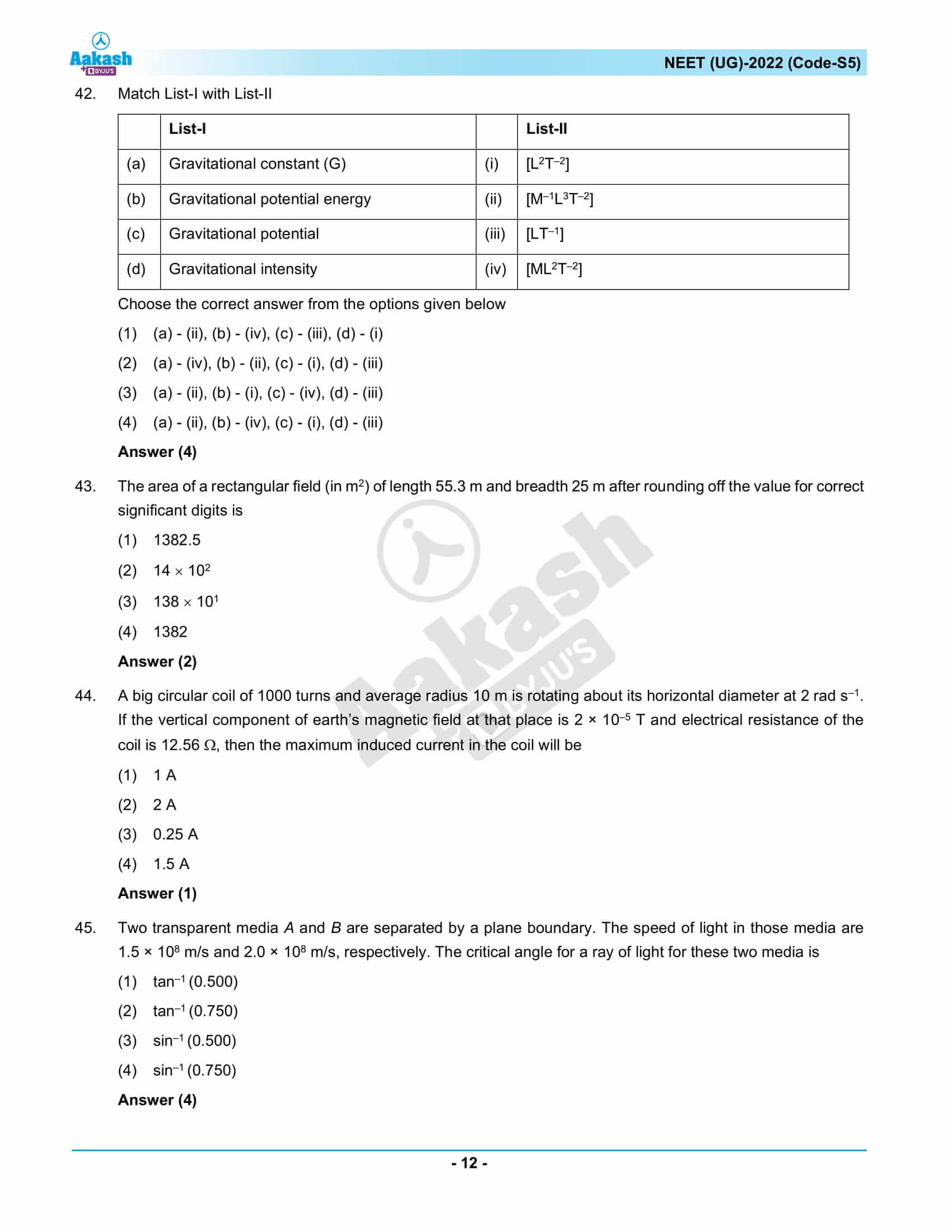 ques ans neet 2022 code S5 1 12