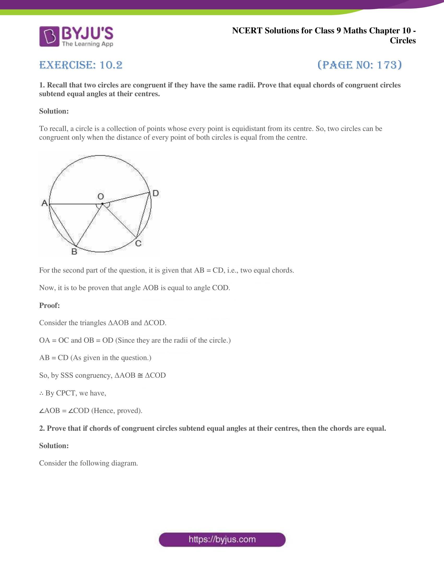 NCERT Solutions for Class 9 Maths Chapters