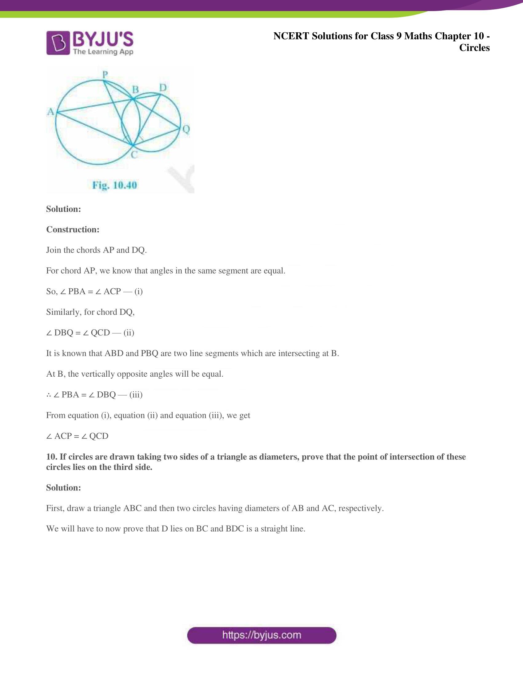 NCERT Solutions for Class 9 Maths Chapters